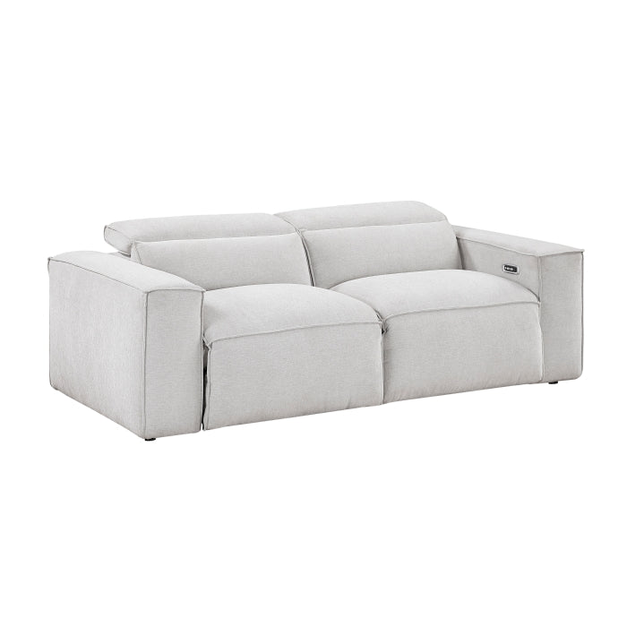 8414GRY*2PWH 2pc Set: Sofa, Love - 8414GRY*2PWH