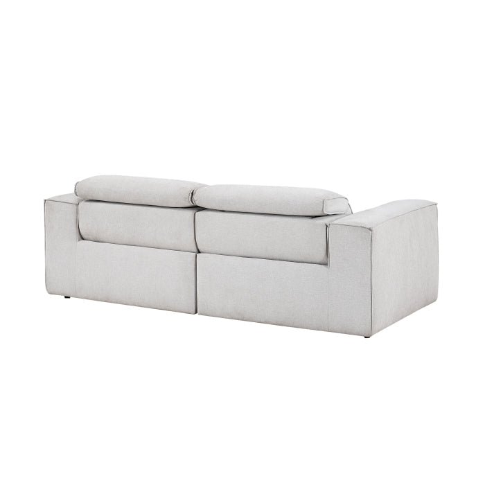 8414GRY*2PWH 2pc Set: Sofa, Love - 8414GRY*2PWH