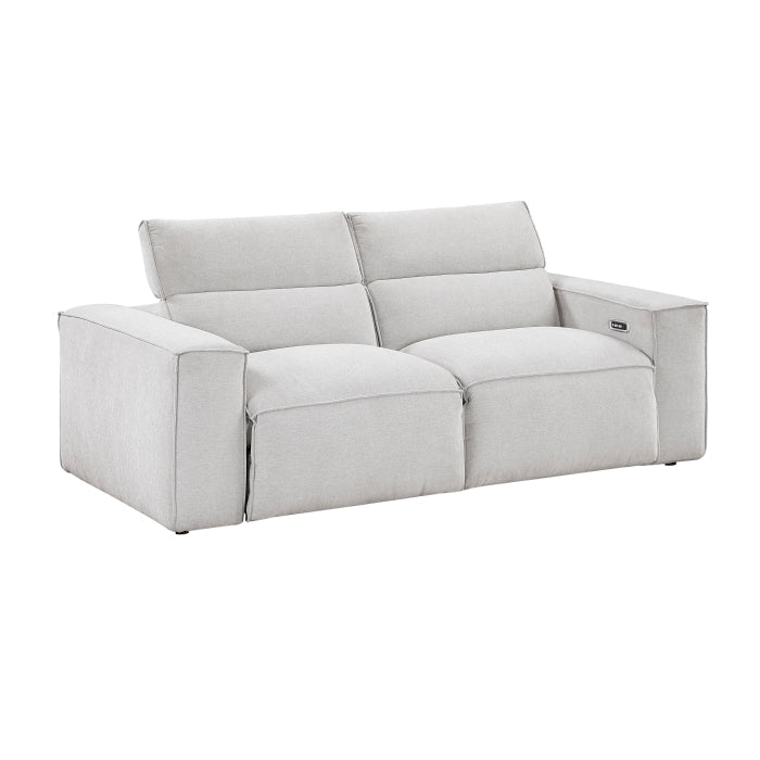8414GRY*2PWH 2pc Set: Sofa, Love - 8414GRY*2PWH
