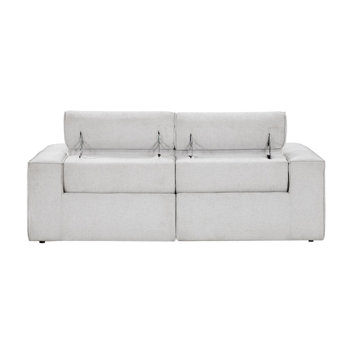 8414GRY*2PWH 2pc Set: Sofa, Love - 8414GRY*2PWH