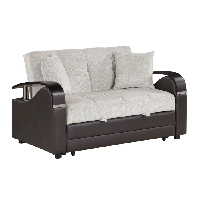8429BE-2* (2)Love Seat with Pull-out Bed and Click Motion Back - 8429BE-2*
