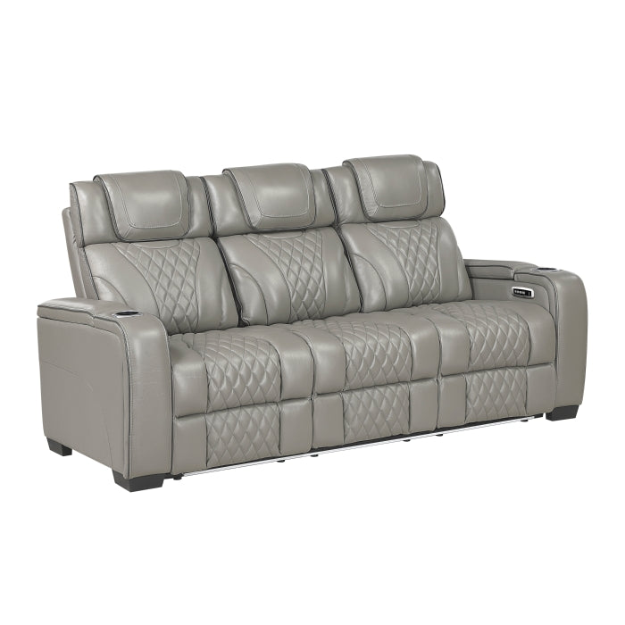 8449GY*2PWHM 2pc Set: Sofa, Love (Power) - 8449GY*2PWHM