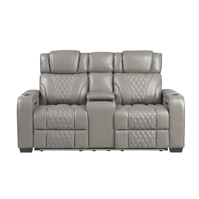 8449GY*2PWHM 2pc Set: Sofa, Love (Power) - 8449GY*2PWHM