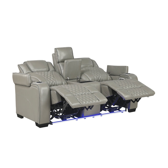 8449GY*2PWHM 2pc Set: Sofa, Love (Power) - 8449GY*2PWHM