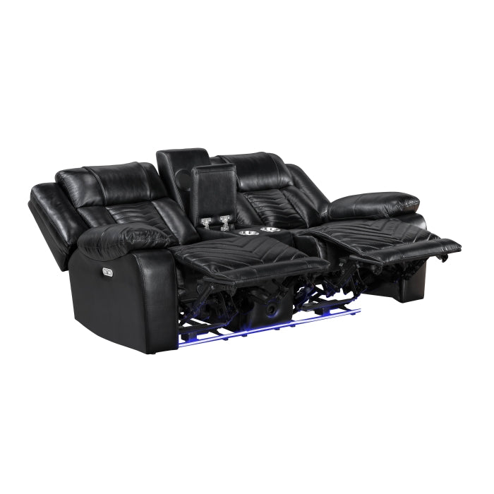 8457BLK*2PW 2pc Set: Sofa, Love (Power) - 8457BLK*2PW