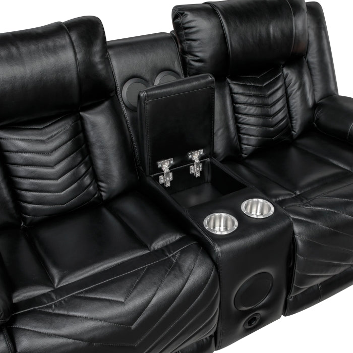8457BLK*2PW 2pc Set: Sofa, Love (Power) - 8457BLK*2PW
