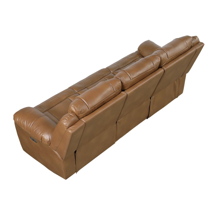 8457BRW*2PW 2pc Set: Sofa, Love (Power) - 8457BRW*2PW
