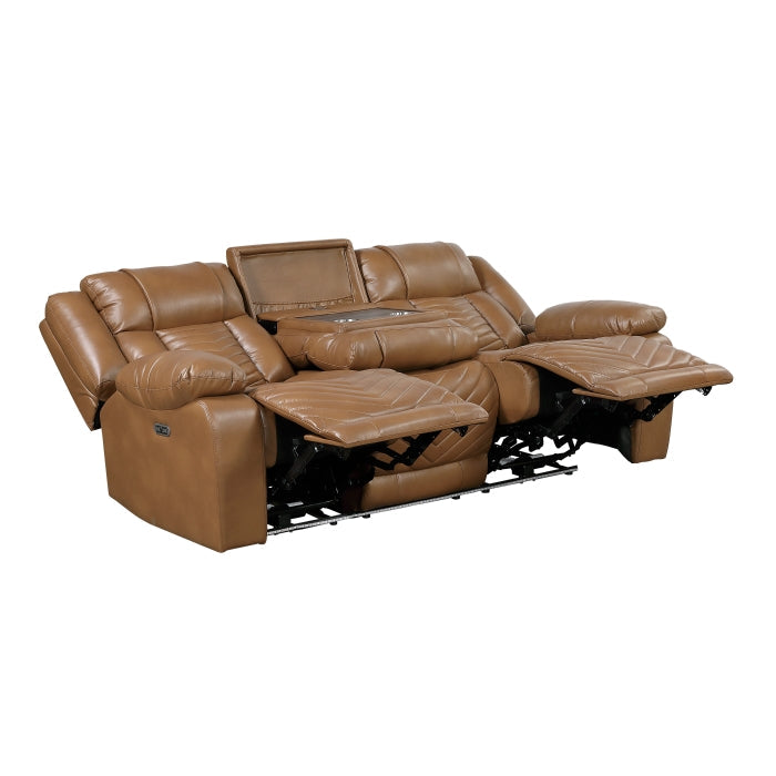 8457BRW*2PW 2pc Set: Sofa, Love (Power) - 8457BRW*2PW