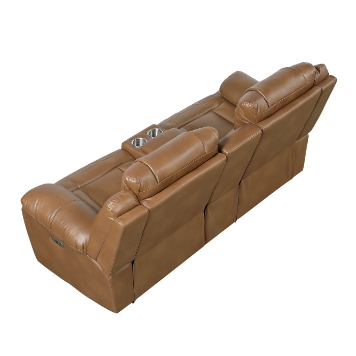 8457BRW*2PW 2pc Set: Sofa, Love (Power) - 8457BRW*2PW
