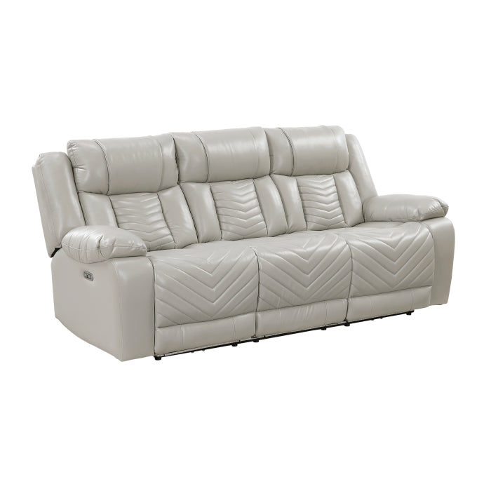 8457GRY*2PW 2pc Set: Sofa, Love (Power) - 8457GRY*2PW