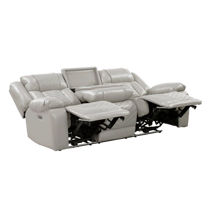 8457GRY*2PW 2pc Set: Sofa, Love (Power) - 8457GRY*2PW