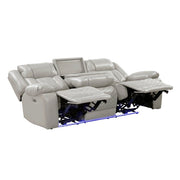 8457GRY*2PW 2pc Set: Sofa, Love (Power) - 8457GRY*2PW
