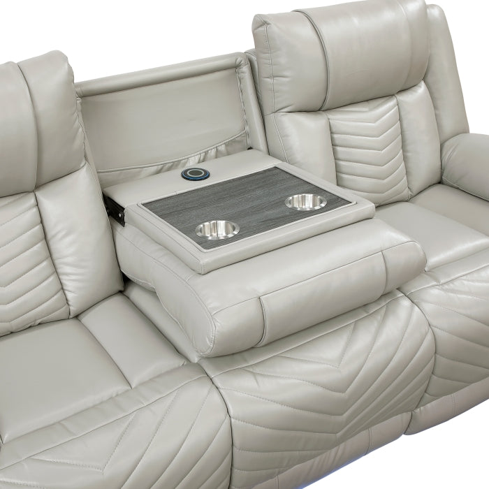 8457GRY*2PW 2pc Set: Sofa, Love (Power) - 8457GRY*2PW