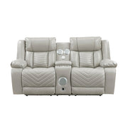 8457GRY*2PW 2pc Set: Sofa, Love (Power) - 8457GRY*2PW