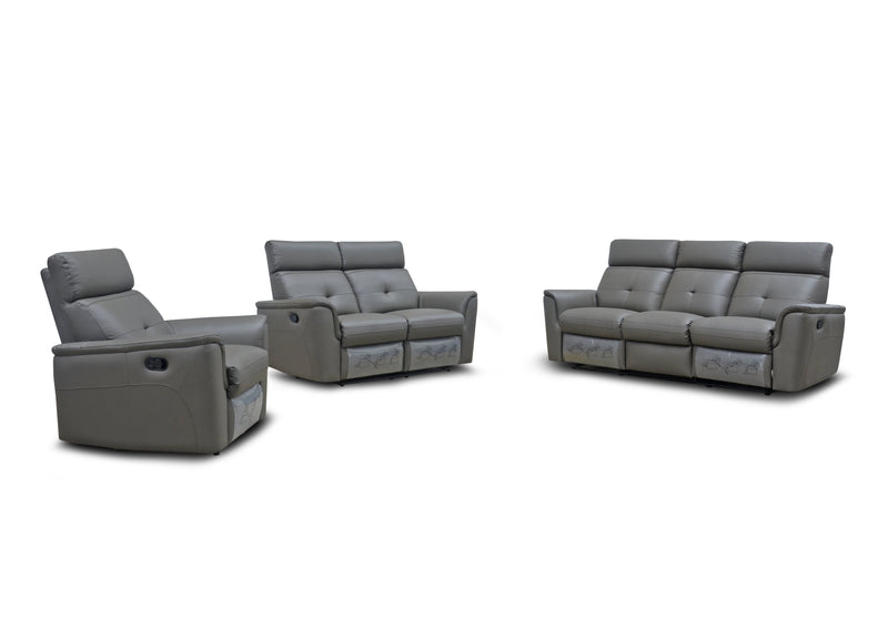 8501 Dark Grey Manual Recliner Set - Lara FurnitureLiving Room Set