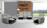 8501 Light Grey W/Manual Recliners Set - Lara FurnitureLiving Room Set