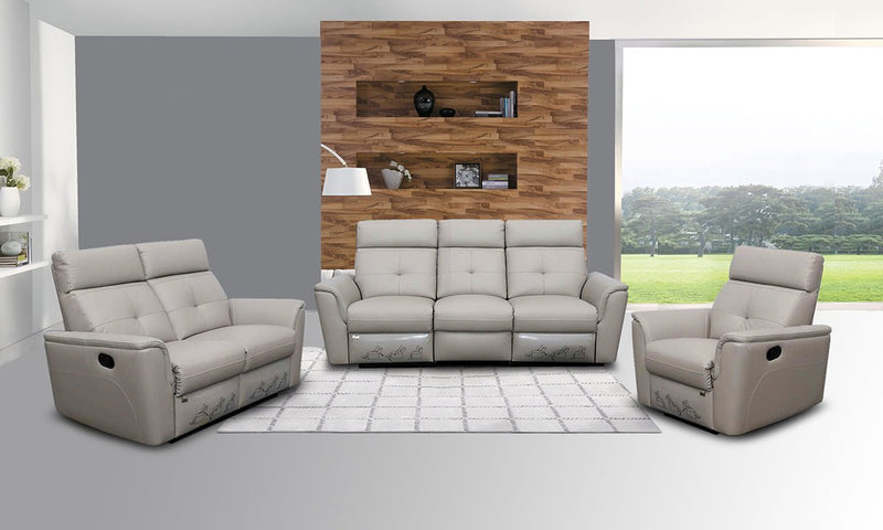 8501 Light Grey W/Manual Recliners Set - Lara FurnitureLiving Room Set