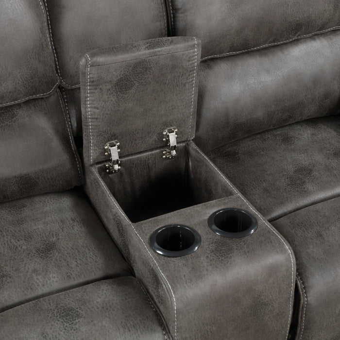 8517GRY*2PW 2pc Set: Sofa, Love (Power) - 8517GRY*2PW