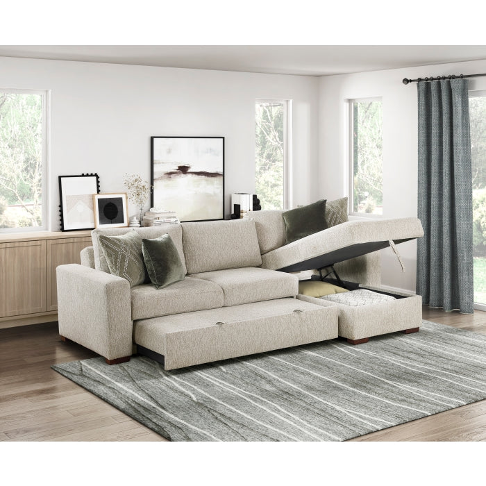 8548*3VC2AA (3)2-Piece Sectional with Convertible and Reversible Chaise,  Hidden Storage, Click Motion Back - 8548*3VC2AA