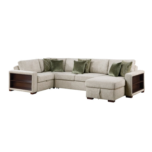 8548*5SCACCLA2 (5)4-Piece Sectional with Reversible Chaise, Pull-out Bed, Hidden Storage and Click Motion Back - 8548*5SCACCLA2