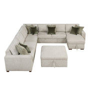8548*7VC2ACR2ACLACAOT (7)6-Piece Sectional with Reversible Chaise, Pull-out Bed and Ottoman - 8548*7VC2ACR2ACLACAOT