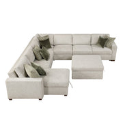 8548*7VC2ACR2ACLACAOT (7)6-Piece Sectional with Reversible Chaise, Pull-out Bed and Ottoman - 8548*7VC2ACR2ACLACAOT