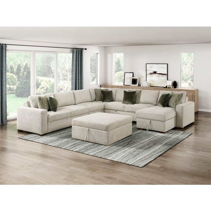 8548*7VC2ACR2ACLACAOT (7)6-Piece Sectional with Reversible Chaise, Pull-out Bed and Ottoman - 8548*7VC2ACR2ACLACAOT