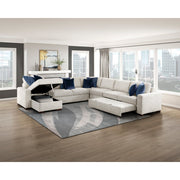 8548BE-2ACL Convertible Armless 2-Seater with Pull-out Bed and Click Motion Back - 8548BE-2ACL