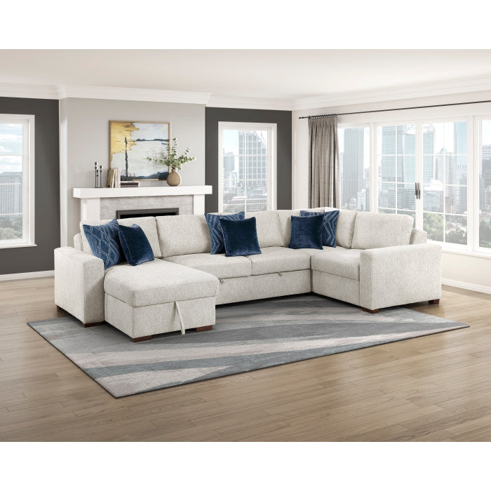 8548BE-2ACL Convertible Armless 2-Seater with Pull-out Bed and Click Motion Back - 8548BE-2ACL