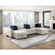 8548BE-2ACL Convertible Armless 2-Seater with Pull-out Bed and Click Motion Back - 8548BE-2ACL
