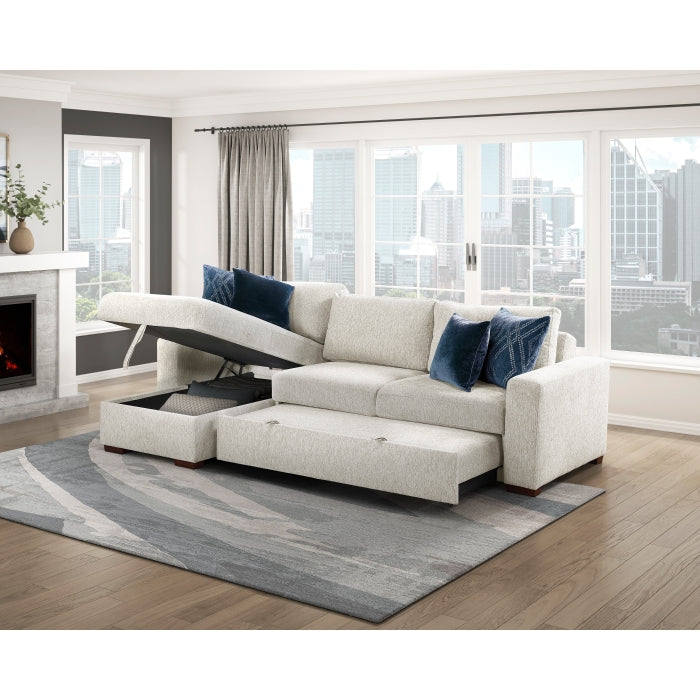 8548BE*3VC2ACLA (3)2-Piece Sectional with Reversible Chaise, Pull-out Bed and Hidden Storage, Click Motion Back - 8548BE*3VC2ACLA