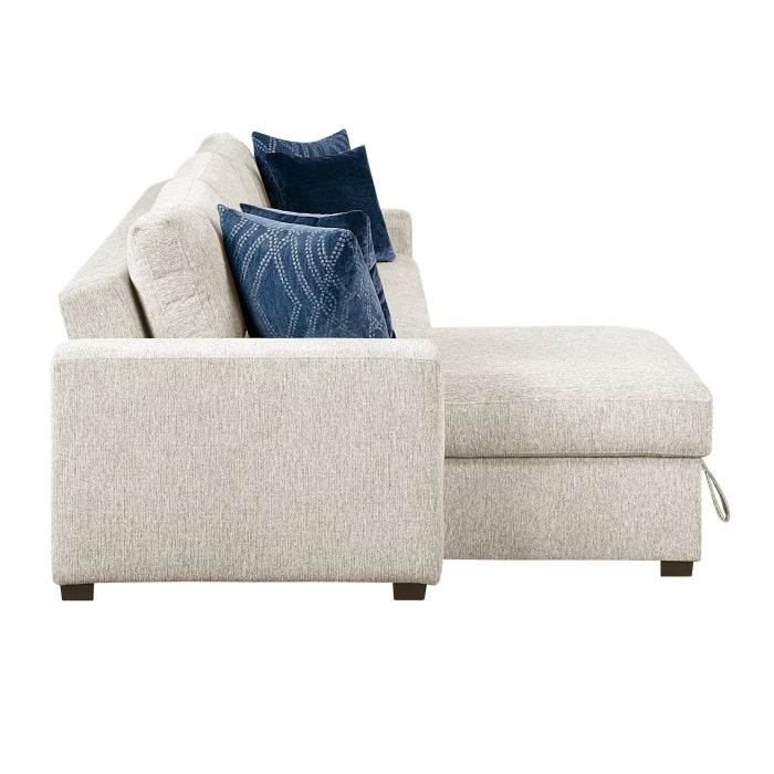 8548BE*3VC2ACLA (3)2-Piece Sectional with Reversible Chaise, Pull-out Bed and Hidden Storage, Click Motion Back - 8548BE*3VC2ACLA