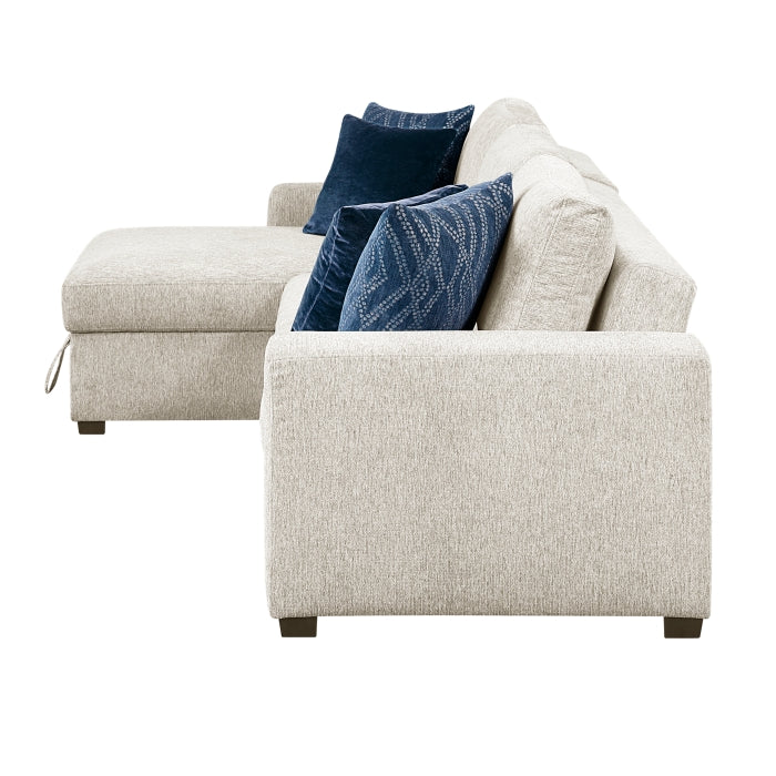 8548BE*3VC2ACLA (3)2-Piece Sectional with Reversible Chaise, Pull-out Bed and Hidden Storage, Click Motion Back - 8548BE*3VC2ACLA