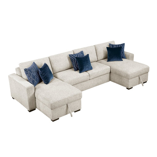 8548BE*42VC2AA (4)3-Piece Sectional with Convertible and Reversible Chaise,  Hidden Storage, Click Motion Back - 8548BE*42VC2AA