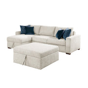 8548BE*4VC2AAOT (4)3-Piece Sectional with Convertible and Reversible Chaise,  Hidden Storage, Click Motion Back and Ottoman - 8548BE*4VC2AAOT