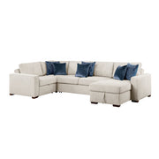 8548BE*5SCACCLA (5)4-Piece Sectional with Reversible Chaise, Pull-out Bed, Hidden Storage and Click Motion Back - 8548BE*5SCACCLA
