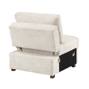 8548BE*5SCACCLA (5)4-Piece Sectional with Reversible Chaise, Pull-out Bed, Hidden Storage and Click Motion Back - 8548BE*5SCACCLA