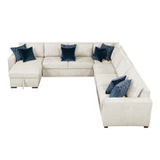 8548BE*6VC2ACR2ACLACA (6)5-Piece Sectional with Reversible Chaise, Pull-out Bed and Hidden Storage - 8548BE*6VC2ACR2ACLACA