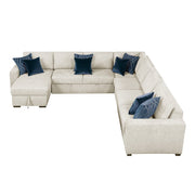 8548BE*6VC2ACR2ACLACA (6)5-Piece Sectional with Reversible Chaise, Pull-out Bed and Hidden Storage - 8548BE*6VC2ACR2ACLACA