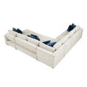 8548BE*6VC2ACR2ACLACA (6)5-Piece Sectional with Reversible Chaise, Pull-out Bed and Hidden Storage - 8548BE*6VC2ACR2ACLACA