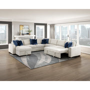 8548BE*6VC2ACR2ACLACA (6)5-Piece Sectional with Reversible Chaise, Pull-out Bed and Hidden Storage - 8548BE*6VC2ACR2ACLACA