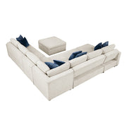 8548BE*7VC2ACR2ACLACAOT (7)6-Piece Sectional with Reversible Chaise, Pull-out Bed, Hidden Storage and Ottoman - 8548BE*7VC2ACR2ACLACAOT