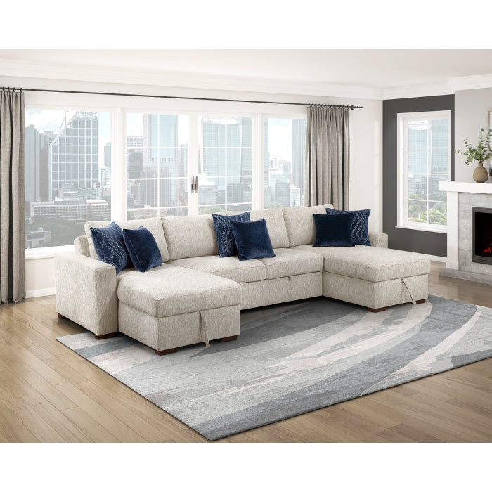 8548BE-VCCL Convertible Armless Storage Chaise with Click Motion Back - 8548BE-VCCL