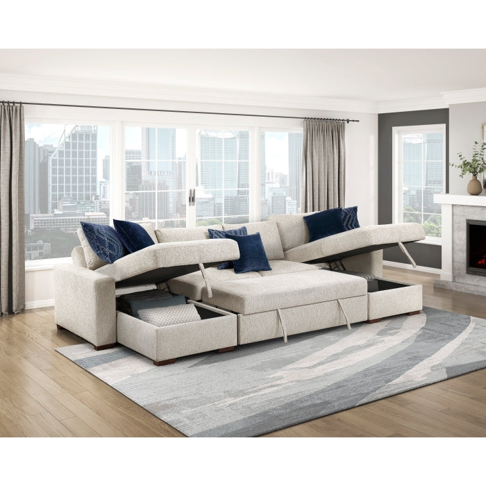 8548BE-VCCL Convertible Armless Storage Chaise with Click Motion Back - 8548BE-VCCL
