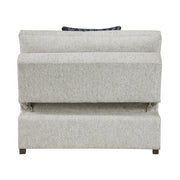 8548GY-15ACL Convertible Armless Chair and Half with Pull-out Bed and Click Motion Back - 8548GY-15ACL