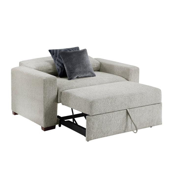 8548GY-215ACLA* (2)Convertible Chair and a half with Pull-out Bed, Click Motion Back and Two Track Arms - 8548GY-215ACLA*