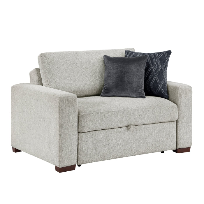 8548GY-215ACLA* (2)Convertible Chair and a half with Pull-out Bed, Click Motion Back and Two Track Arms - 8548GY-215ACLA*