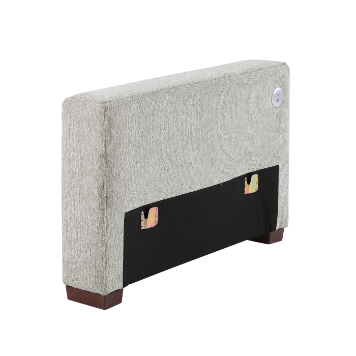 8548GY-215ACLA2* Convertible Chair and Half with Pull-out Bed, Click Motion Back, Two Arms with Shelves and Charging Ports - 8548GY-215ACLA2*