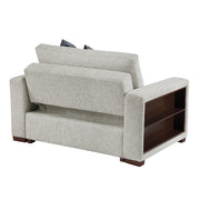 8548GY-215ACLA2* Convertible Chair and Half with Pull-out Bed, Click Motion Back, Two Arms with Shelves and Charging Ports - 8548GY-215ACLA2*