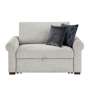 8548GY-215ACLA4* Convertible Chair and Half with Pull-out Bed, Click Motion Back and Two Roll Arms - 8548GY-215ACLA4*